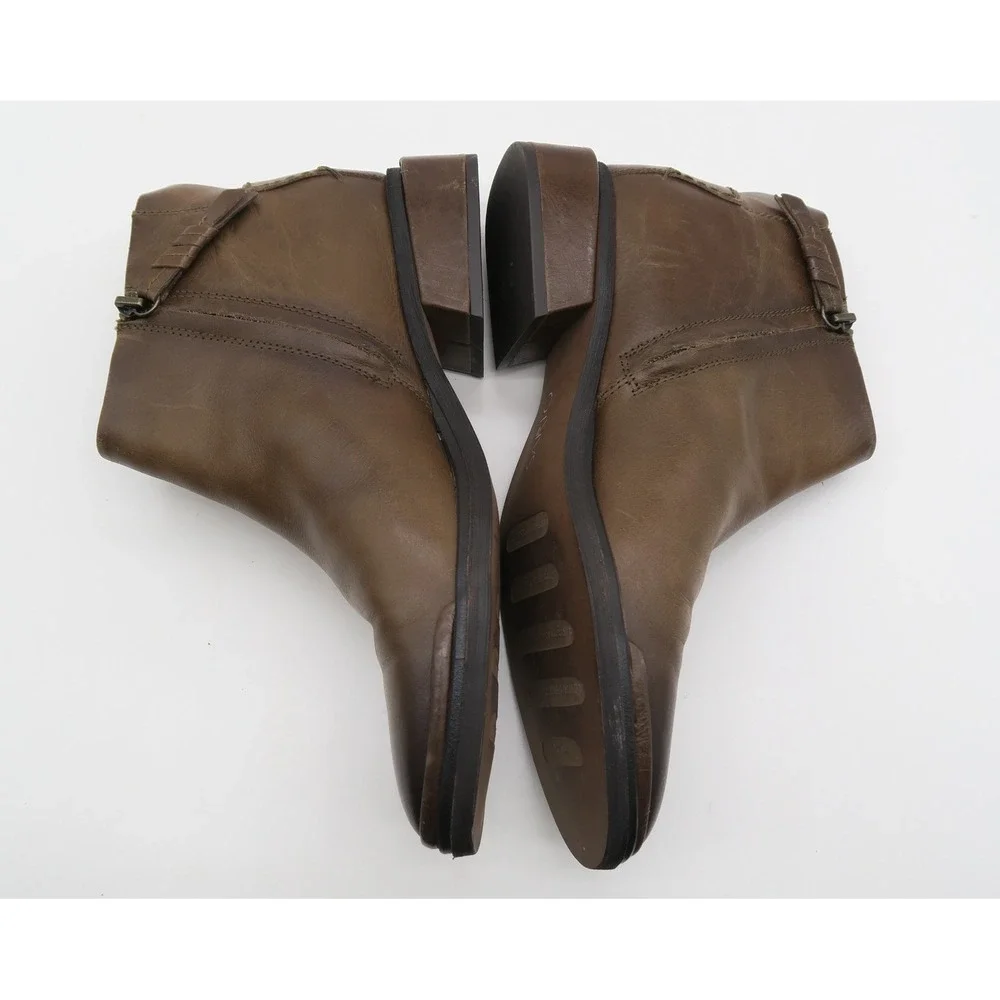 Sarto by Franco Sarto A-Nemi Olive Brown‎ Leather Ankle Boots Women 10M